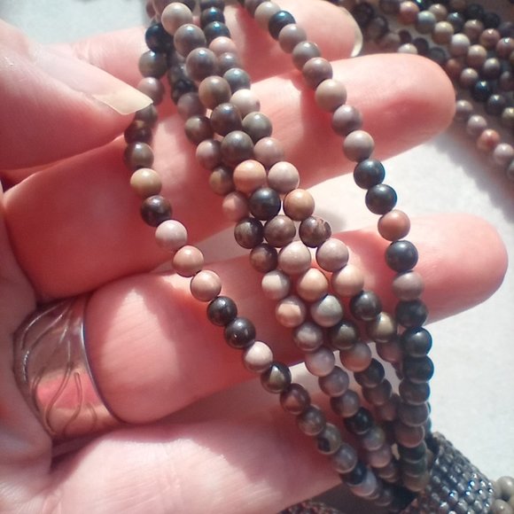 Jay King DTR 5 strand Jasper necklace and Jasper pendant 925 sterling silver, - Picture 10 of 12